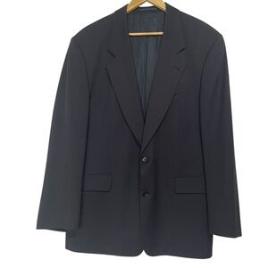 HUGO BOSS Blazer Jacket Men’s 44 Dark Navy Super 100 Wool Classic Fit